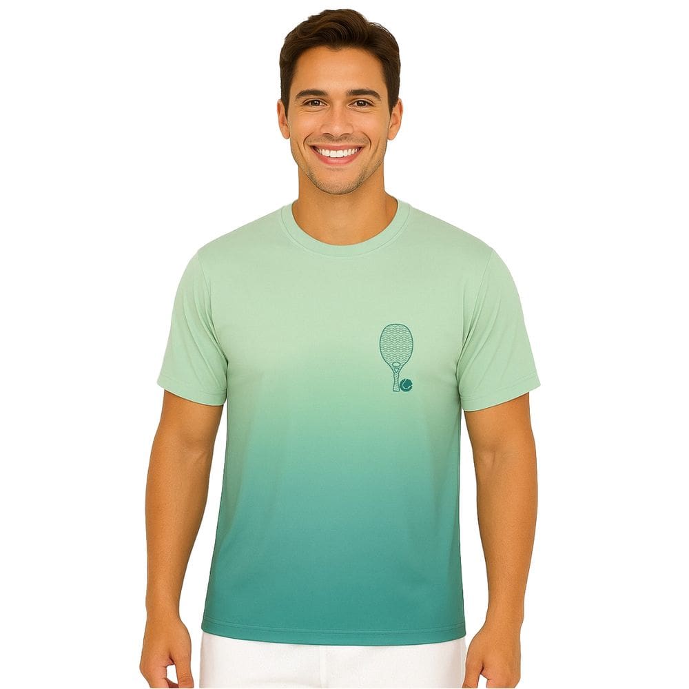 Camiseta Manga Curta Proteção Solar UV50 Beach Tennis Degradê