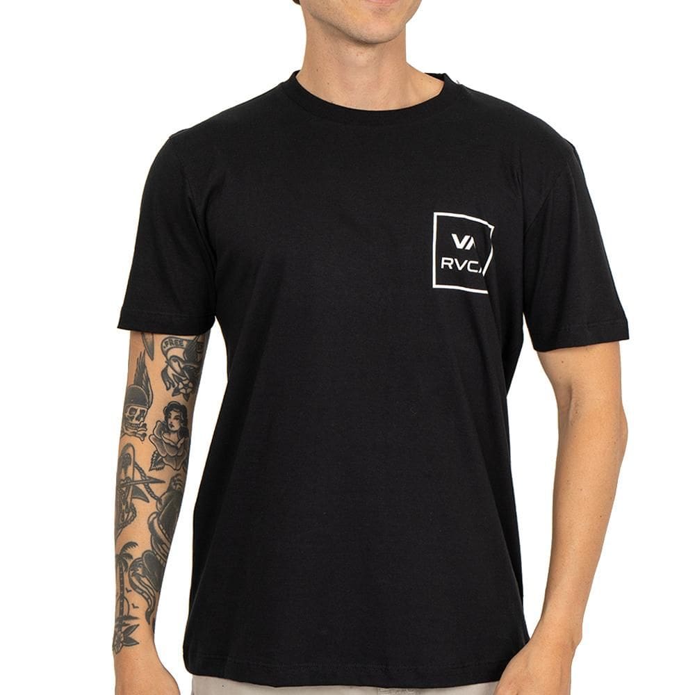 Camiseta RVCA Va All The Way SS SM26 Masculina Preto