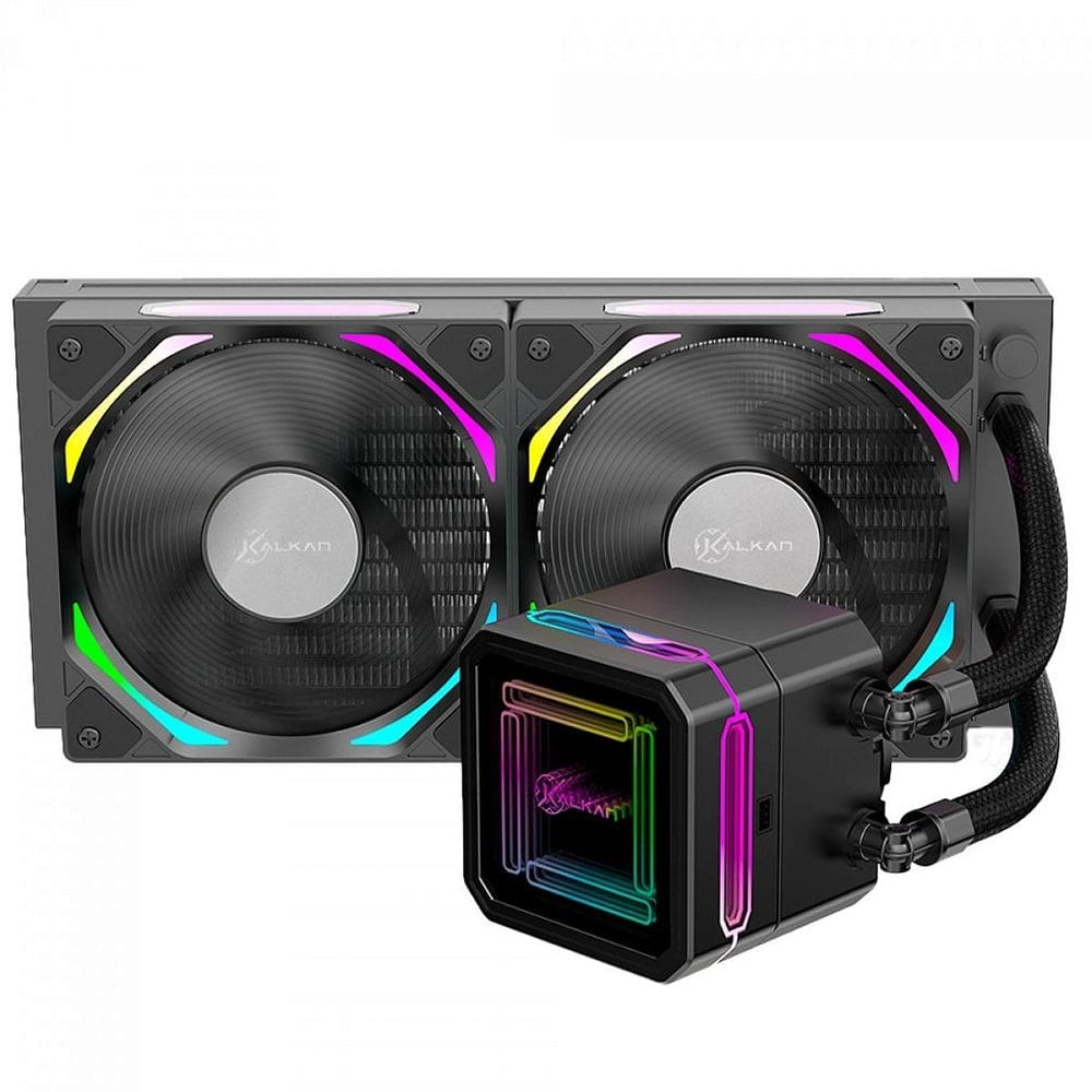 Water Cooler Kalkan Delta 240 ARGB, 240mm, Wireless, Intel-AMD, Preto