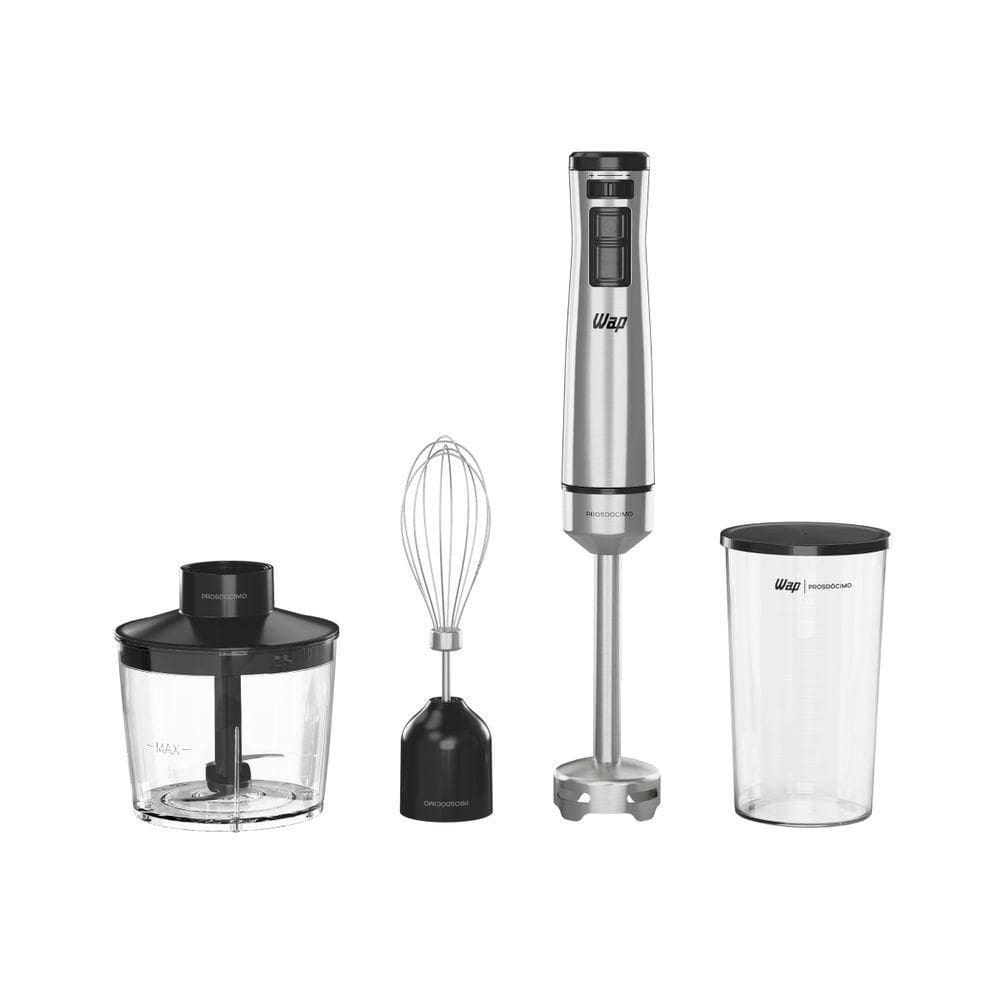Mixer Elétrico 3 Em 1 Processador Portátil Inox Wm1 110V