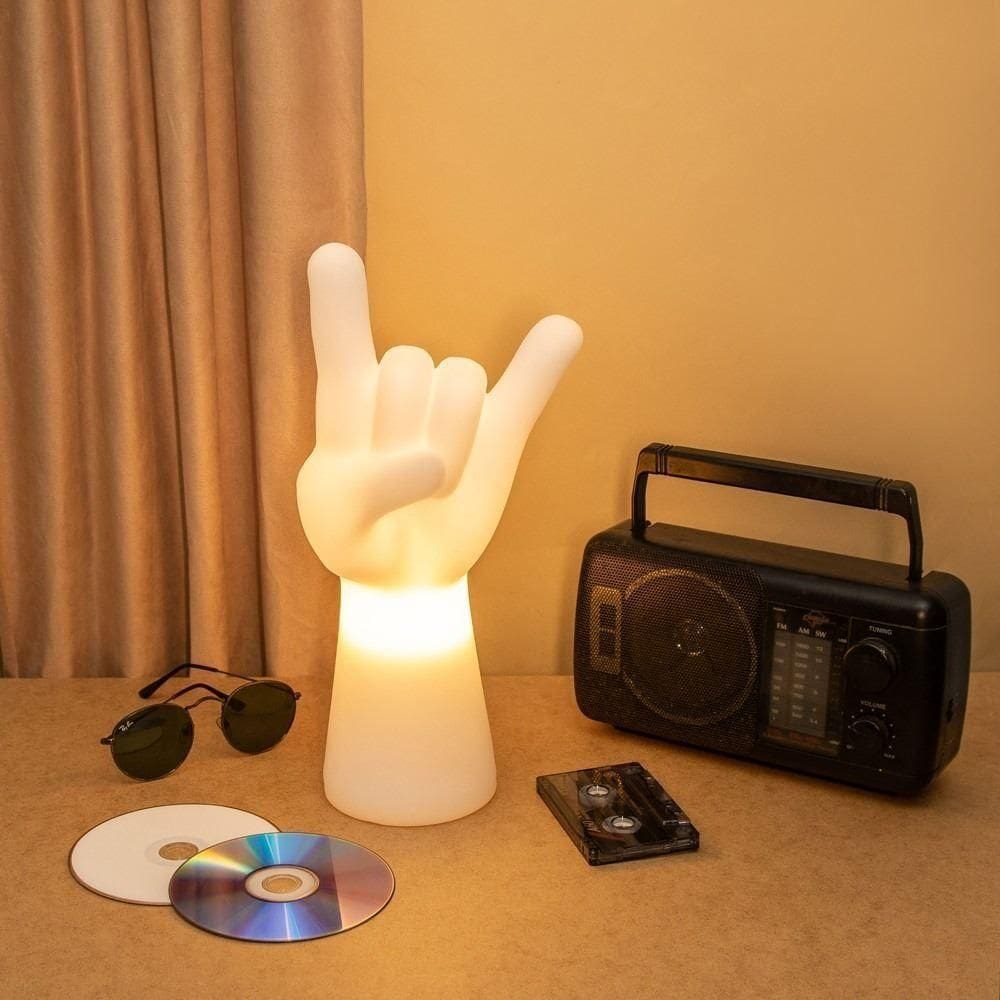 Luminária Divertida Em Formato De Mão - Iluminação Criativa Para Decoração