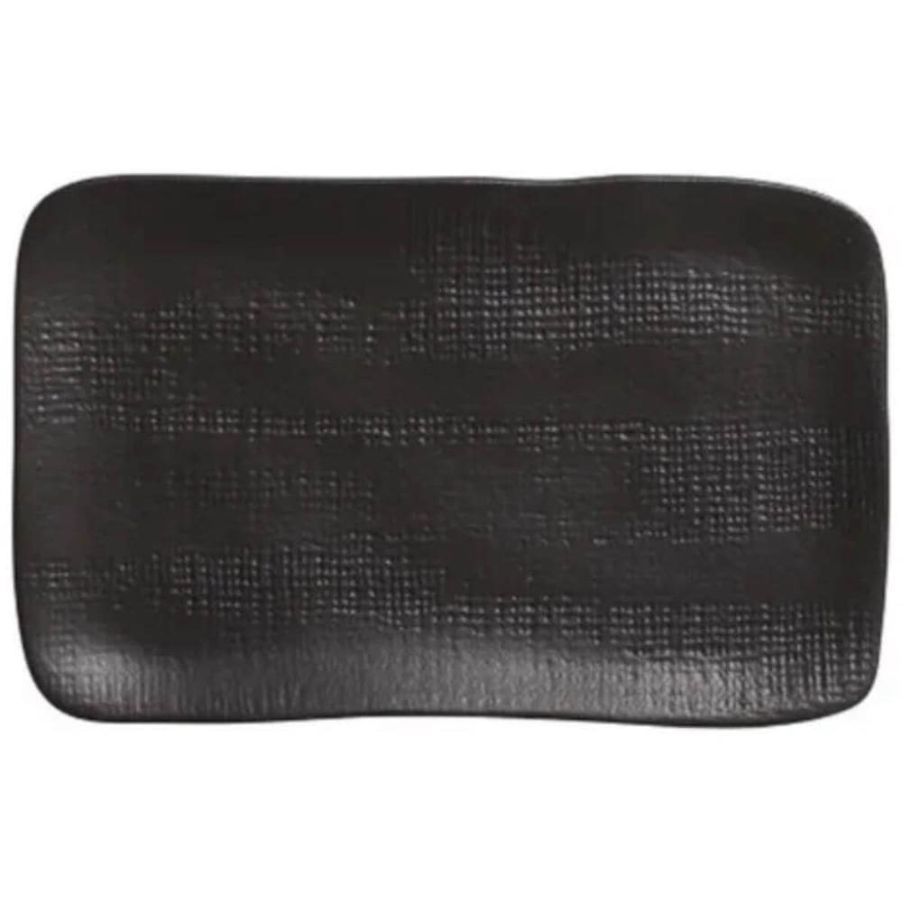 Travessa Cerâmica 27x17cm Juta Preto Matte Sushi Porto Brasi