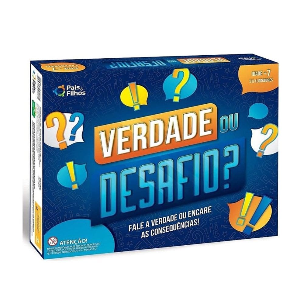 Jogo Tabuleiro Verdade ou Desafio - Pais & Filhos