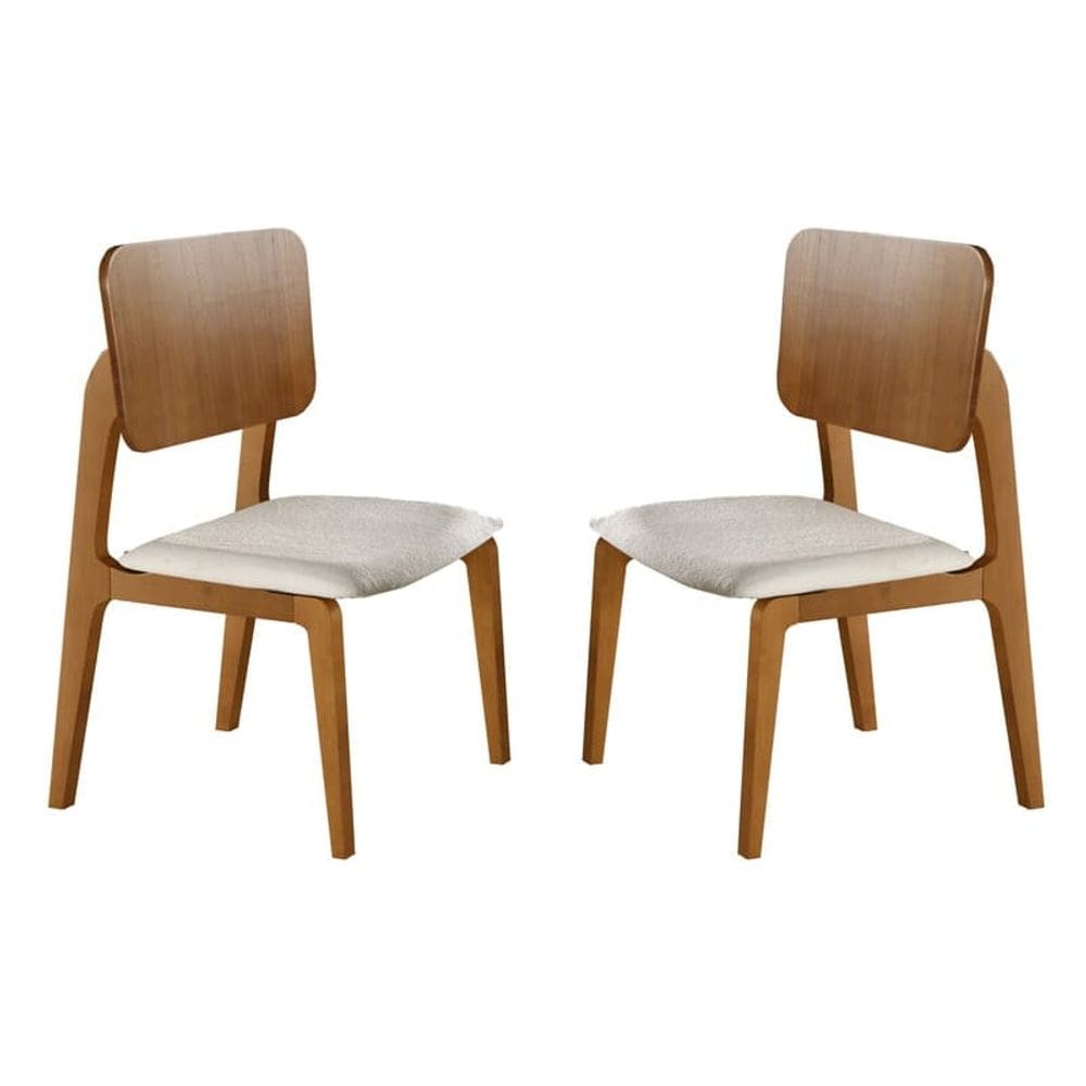 Cadeiras Moderna em Madeira Maciça - Jasmim - Harmonia Salas
