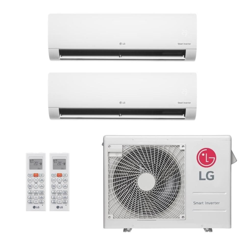 Ar-Condicionado Multi Split Inverter LG 21.000 (2x Evap HW 12.000) Quente/Frio 220V