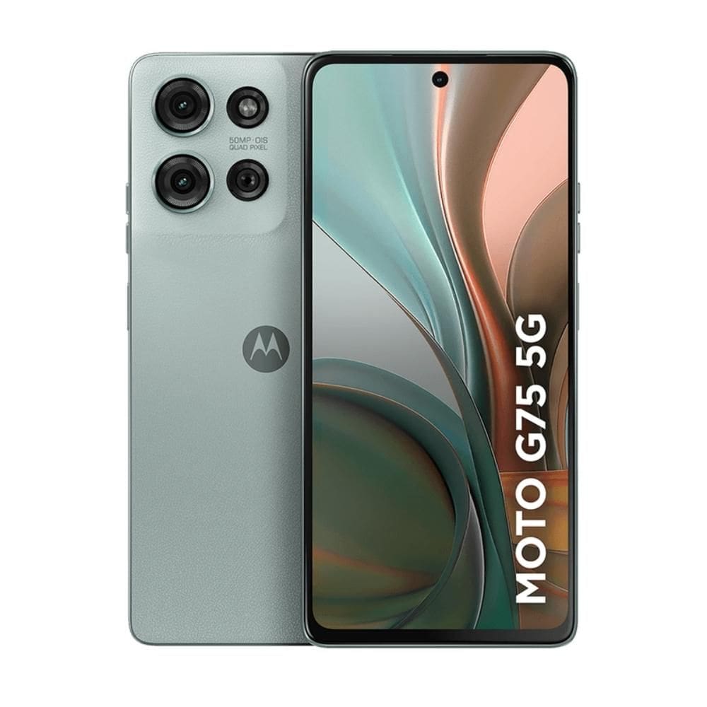 Smartphone Motorola Moto G75 256GB 8GB + 8GB RAM Boost Câmera Traseira 50MP + 8MP Frontal 16MP 6.8” Cinza Vegan Leather