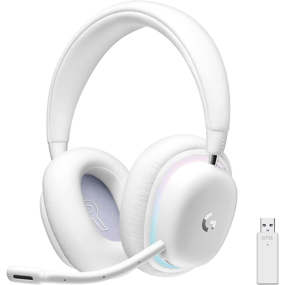 Headset Gamer Logitech G735 Ligthsync USB Bluetooth Branco