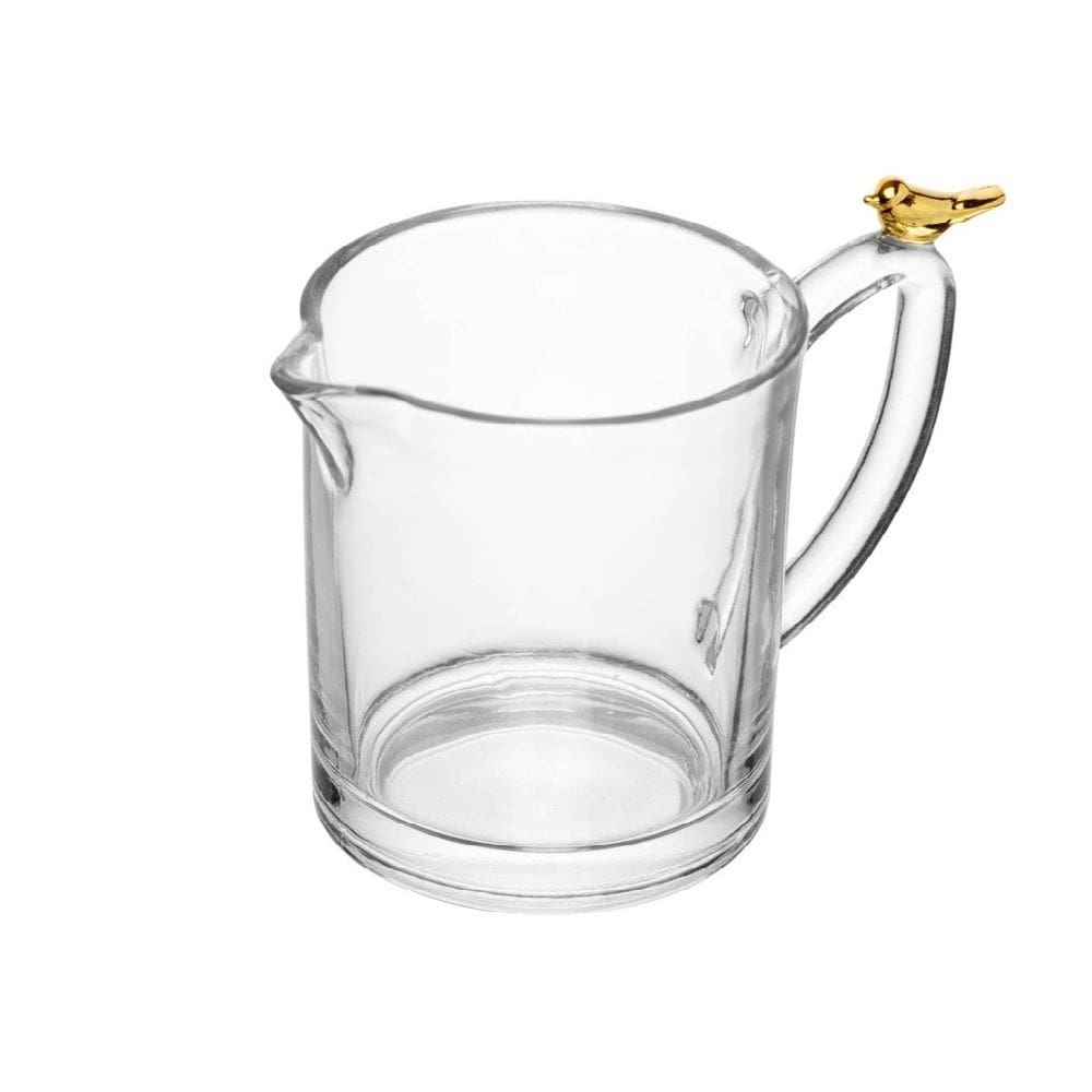 Leiteira de Cristal Golden Bird Transparente 250ml Wolff