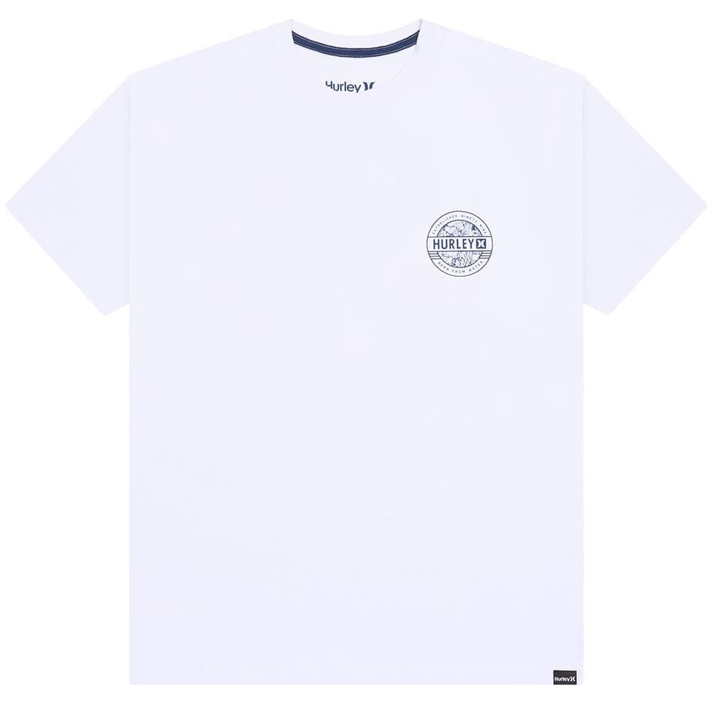 Camiseta Hurley Sticker SM26 Masculina Branco