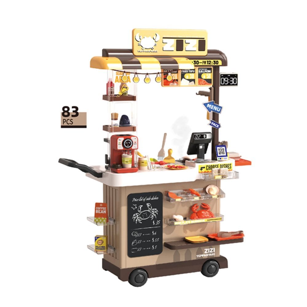 Cozinha Infantil Teppanyaki Grill Infantil com 83 Peças – Cozinha Divertida