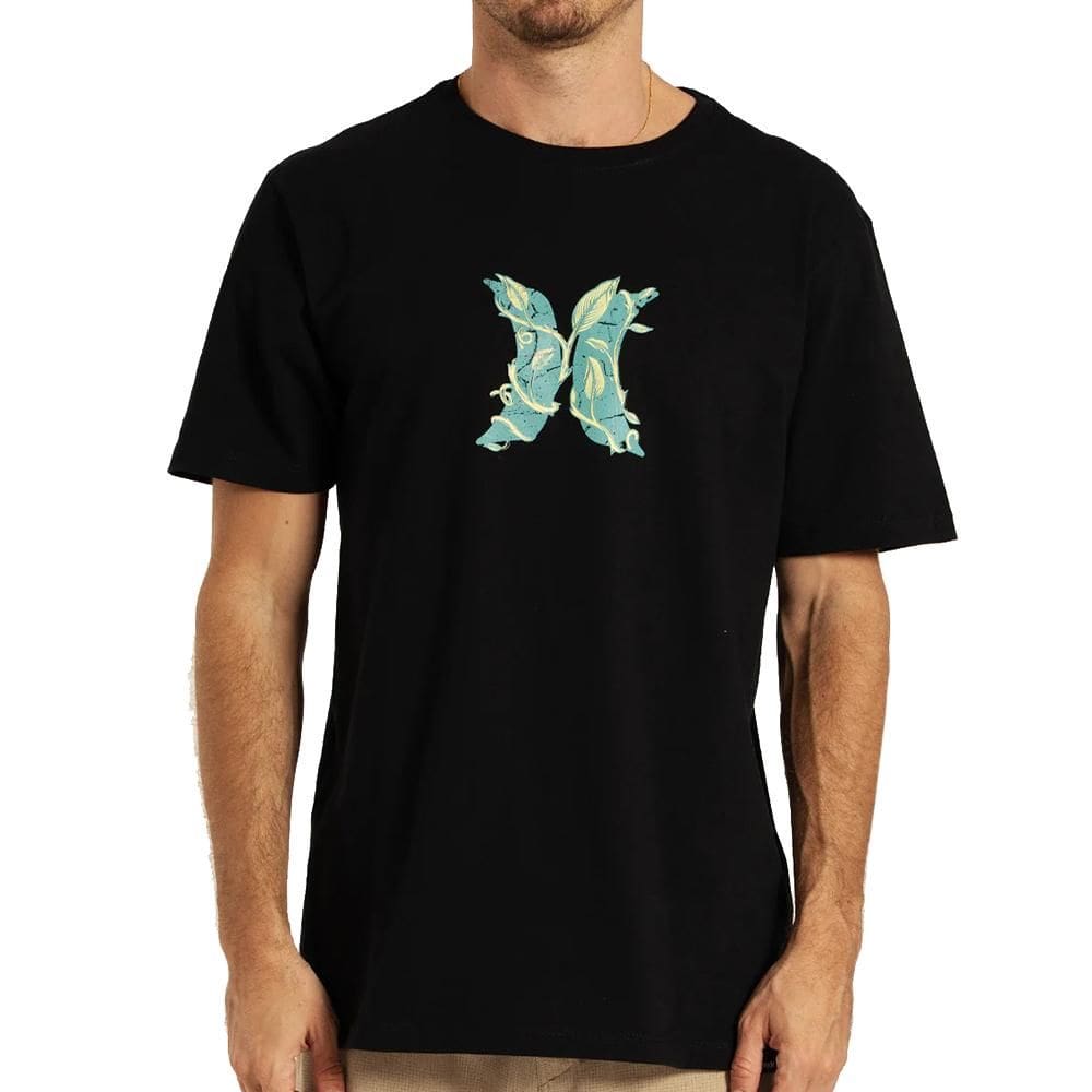 Camiseta Hurley Icon Garden SM26 Masculina Preto