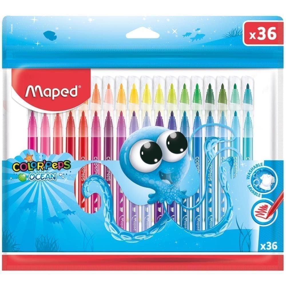 Caneta Hidrografica Ocean Polvo 36 Cores Maped Pct.C/03