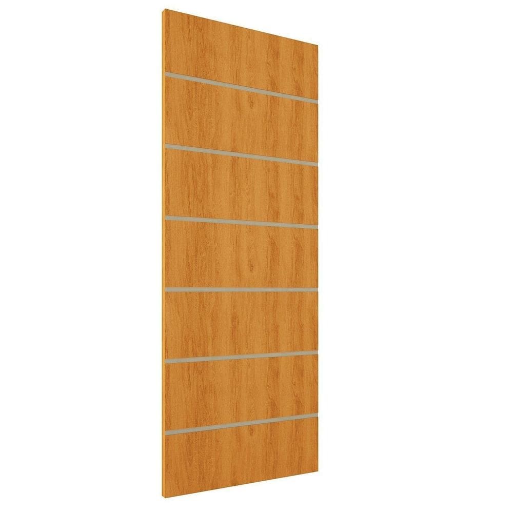 Folha de Porta de Madeira Frisada 210x70 Espessura 3,5cm Valuchi Natural