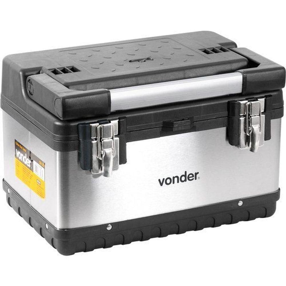 Caixa Inox Ferram Baú 375x270x255mm 6 Divisões Vonder