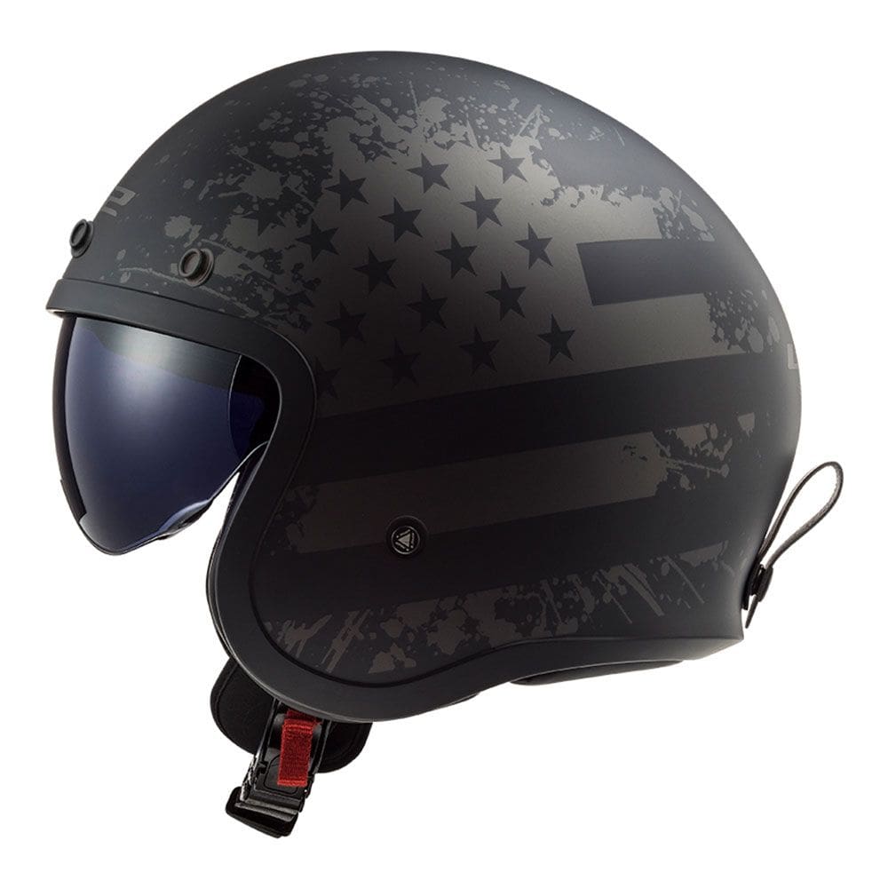 Capacete Ls2 Spitfire Of599 Black Flag Preto Fosco