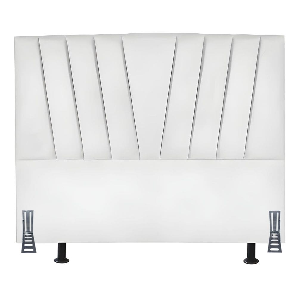 Cabeceira Cama Box Casal 140 cm Ludmilla em Corino Com Frame