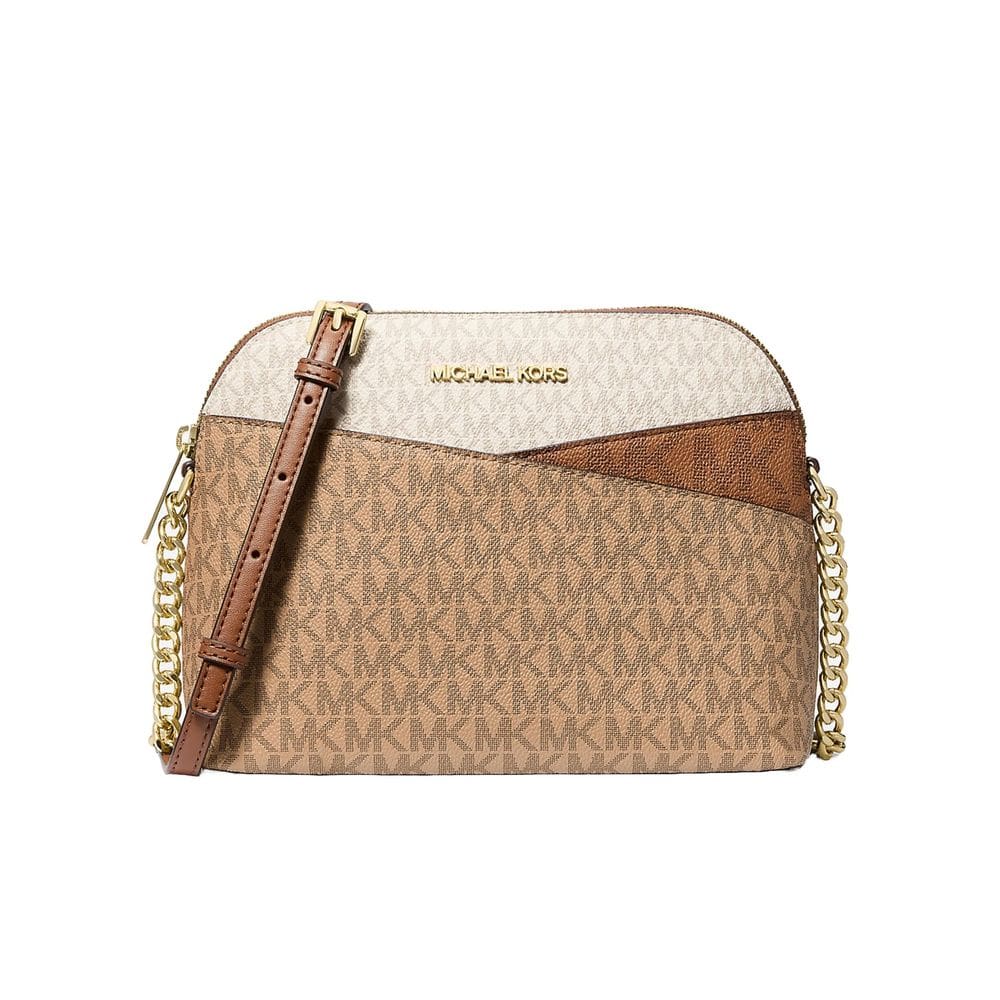 Bolsa tiracolo Michael Kors Jet Set Travel com impressão de logotipo em tela
