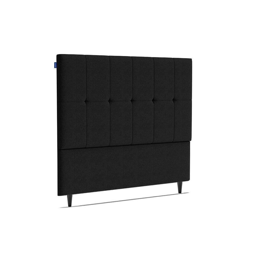 Cabeceira Piave Linho Preto Casal (8x140x120) - Ortobom