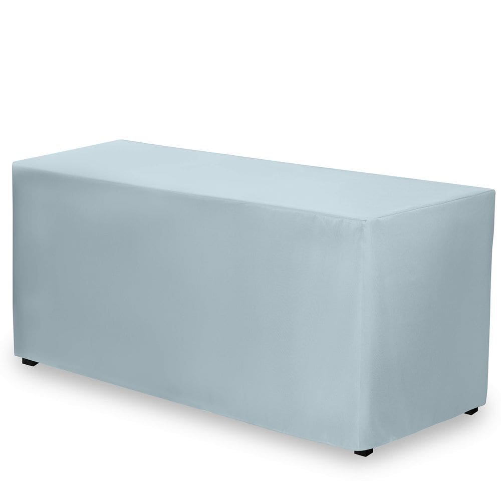 Toalha de mesa Gee Di Moda ajustada em 183 x 76 cm, azul bebê para mesa de 6 pés