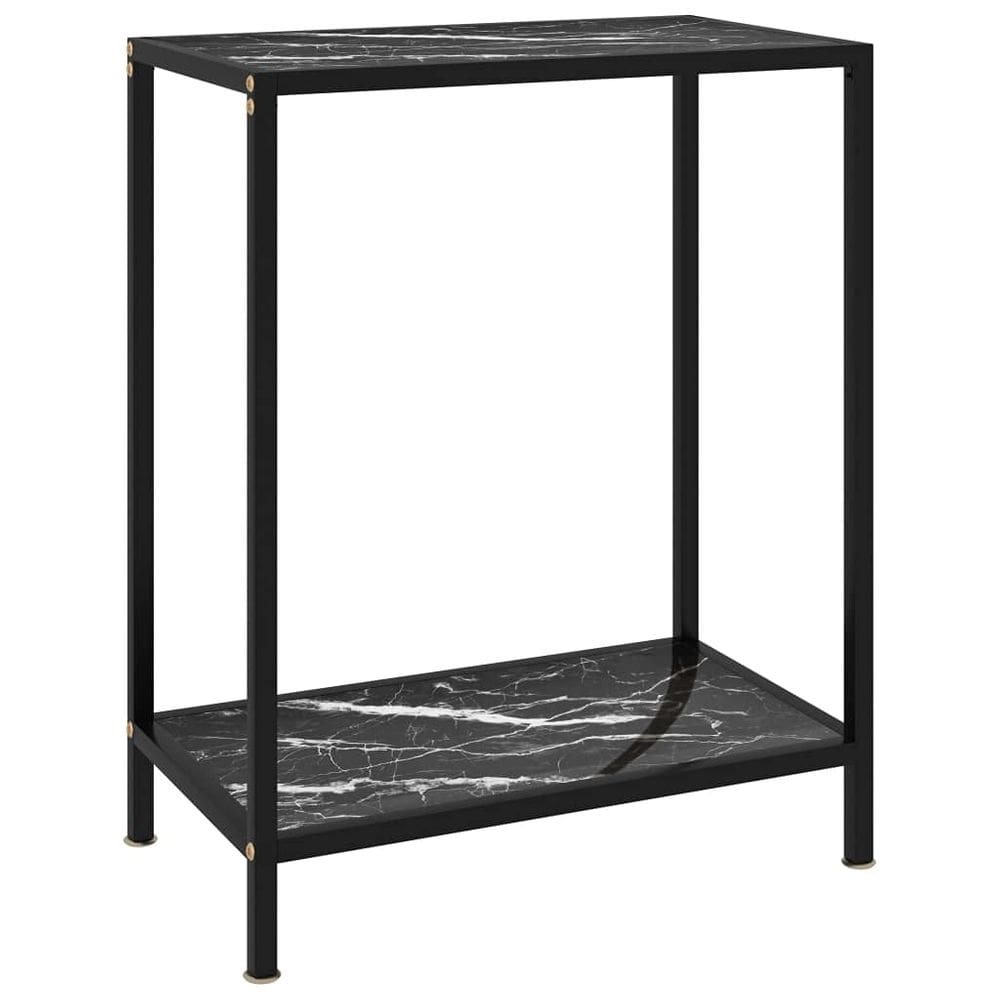 Mesa de console VidaXL Vidro Temperado Preto 60x35x75cm