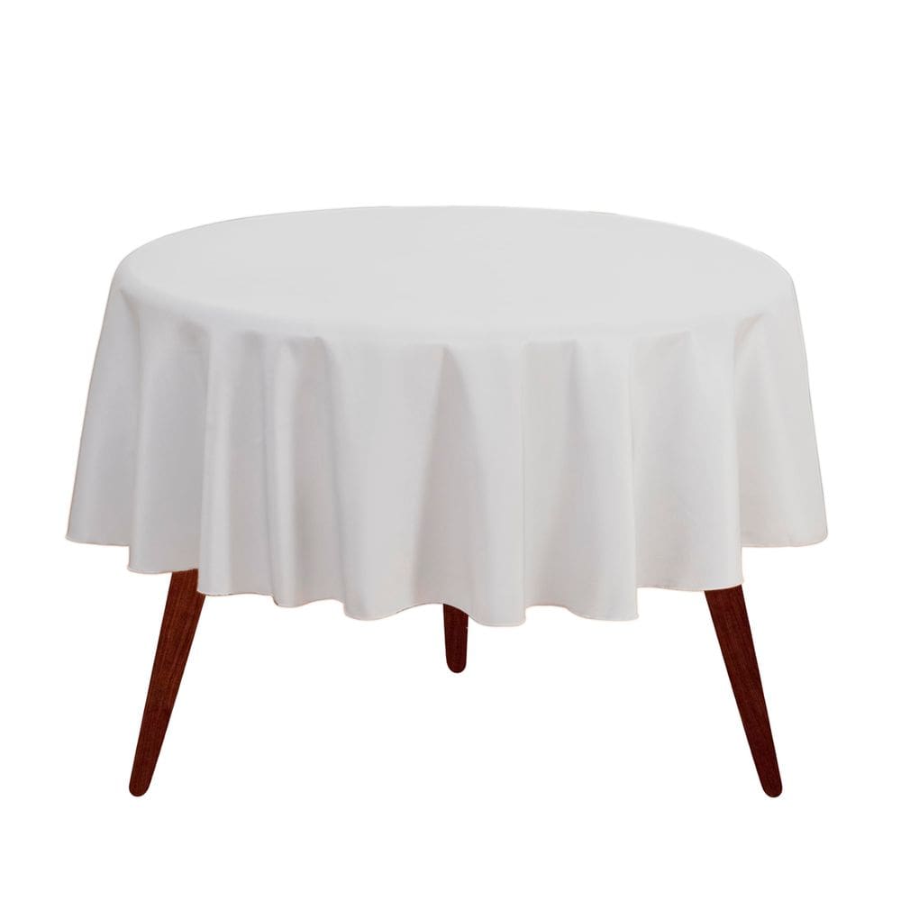 Toalha de mesa Gee Di Moda redonda 229 cm branca para mesa de 76 a 152 cm