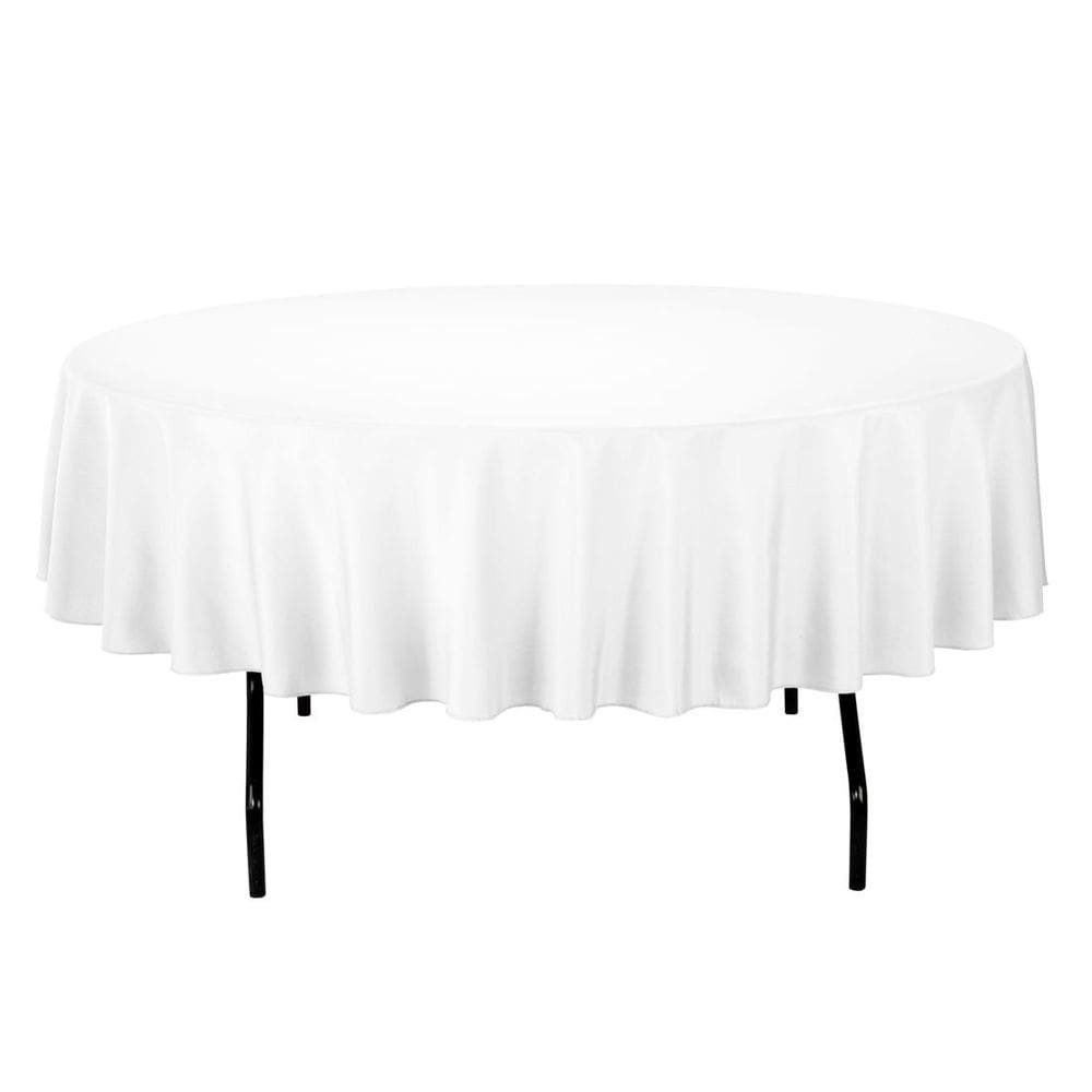 Toalha de mesa Gee Di Moda redonda de 70 polegadas branca para mesa de 60-120 cm