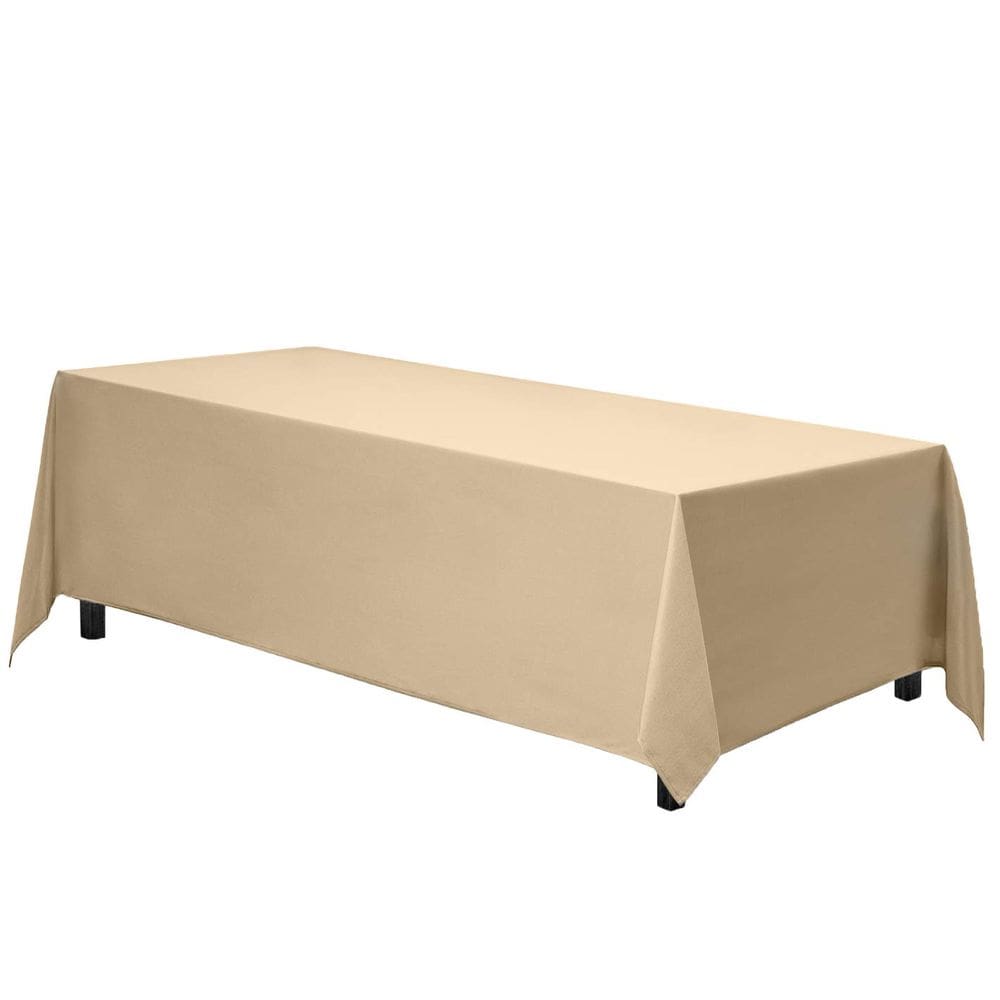 Toalha de mesa Gee Di Moda retangular 90x132cm bege para mesa de 6 pés