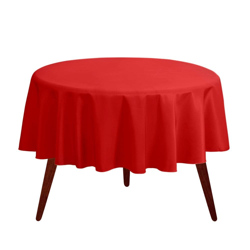 Toalha de mesa Gee Di Moda redonda de 70 polegadas vermelha para mesa de 60-120 cm