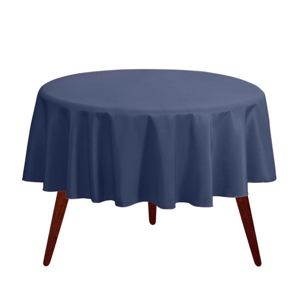 Toalha de mesa Gee Di Moda redonda de 90 polegadas azul marinho para 76-152 cm