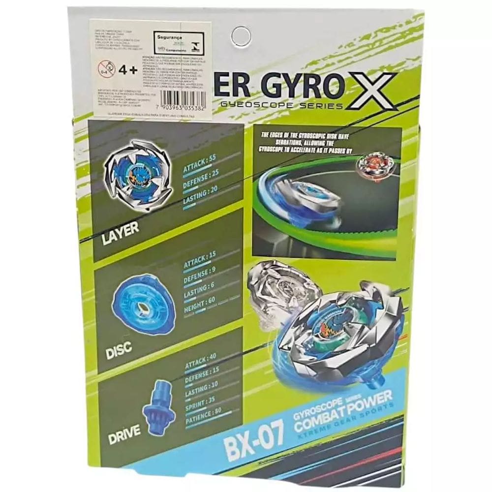 Beyblade Thunder Gyro X BX07 Com Lançador Peão | Casas Bahia