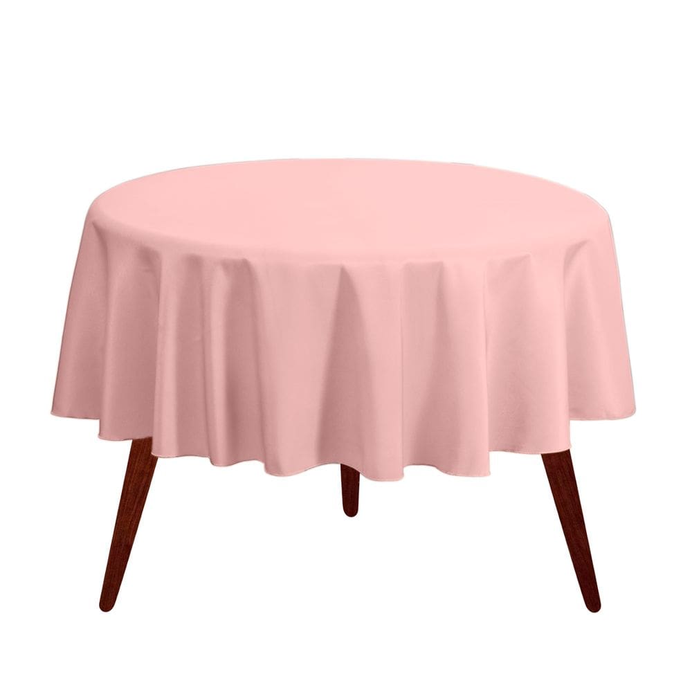 Toalha de mesa Gee Di Moda rosa redonda de 108 polegadas para mesa de 122 a 183 cm