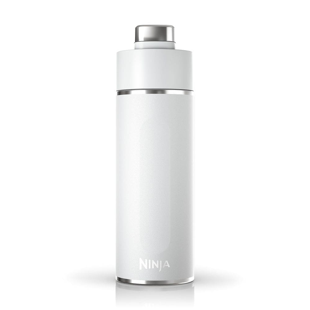 Garrafa de água Ninja Thirsti Travel 530ml em aço inoxidável branca