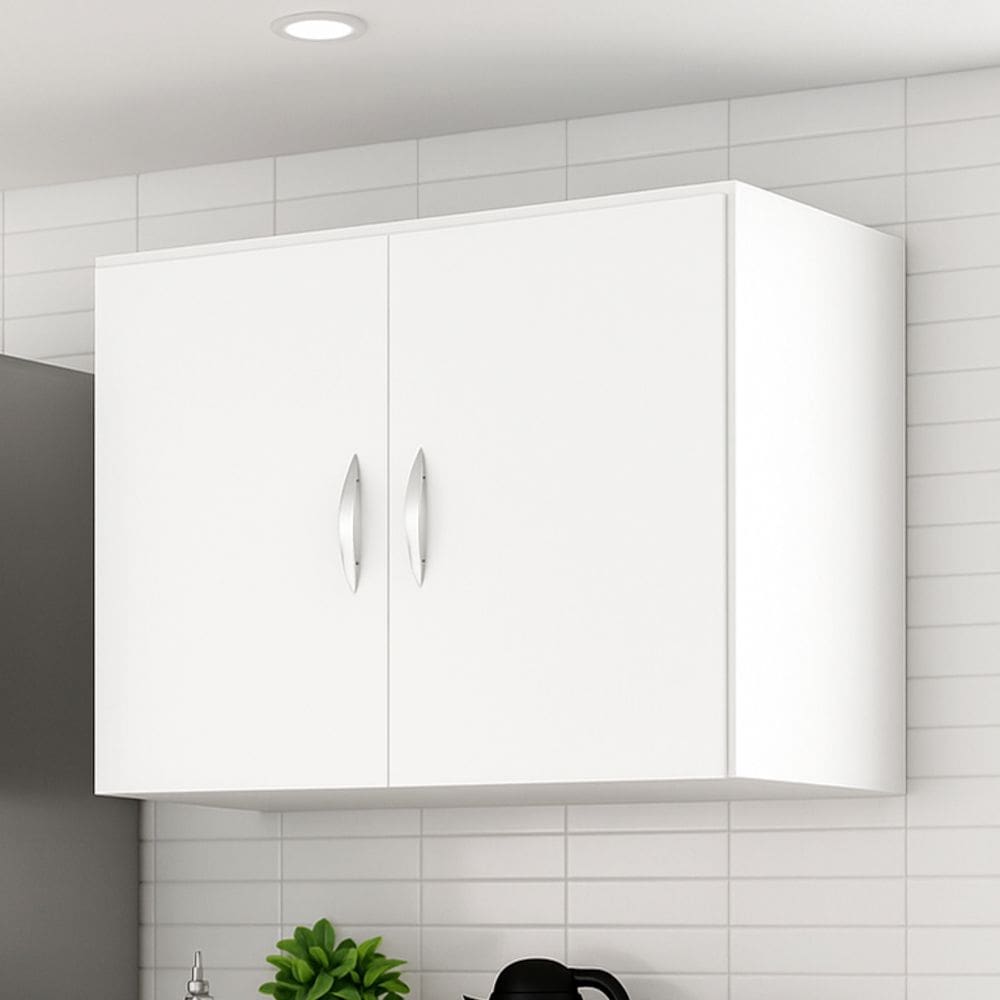 Armário Aéreo Cozinha Multiuso Laguna 70cm com 02 Portas Branco - Abmaza