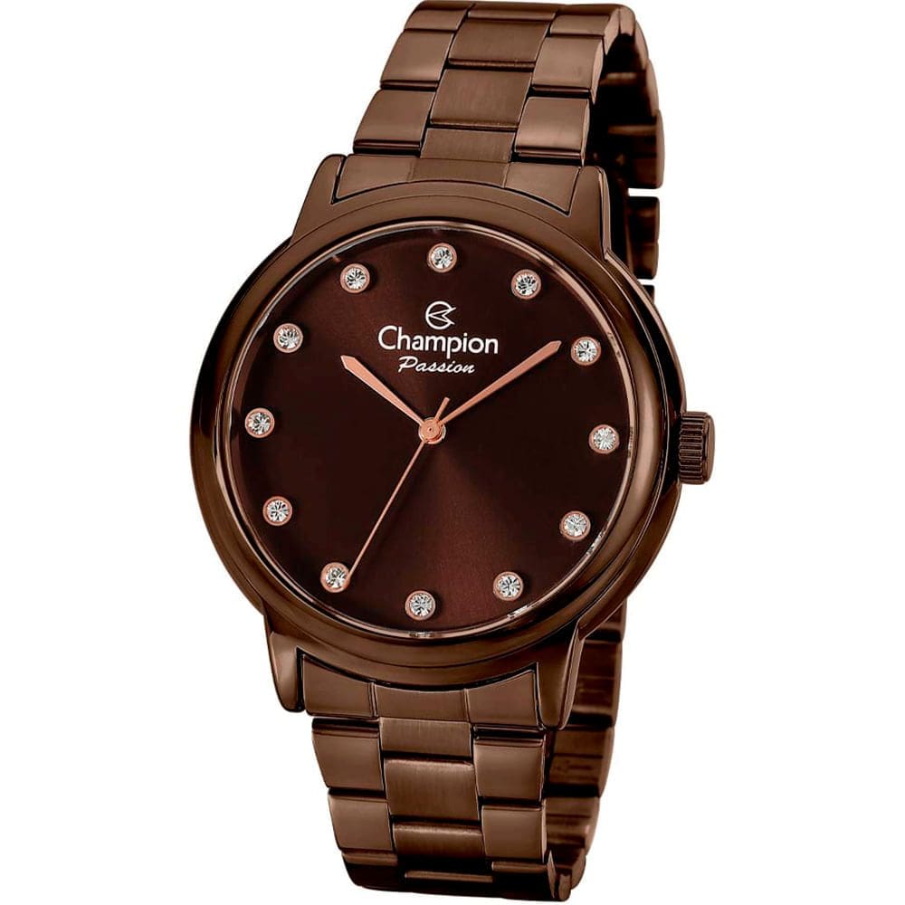 Relógio CHAMPION feminino analógico marrom CN29874R