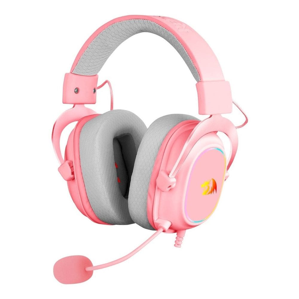 Headset Gamer Rosa Redragon Zeus X H510p-rgb 7.1 Luz Rgb