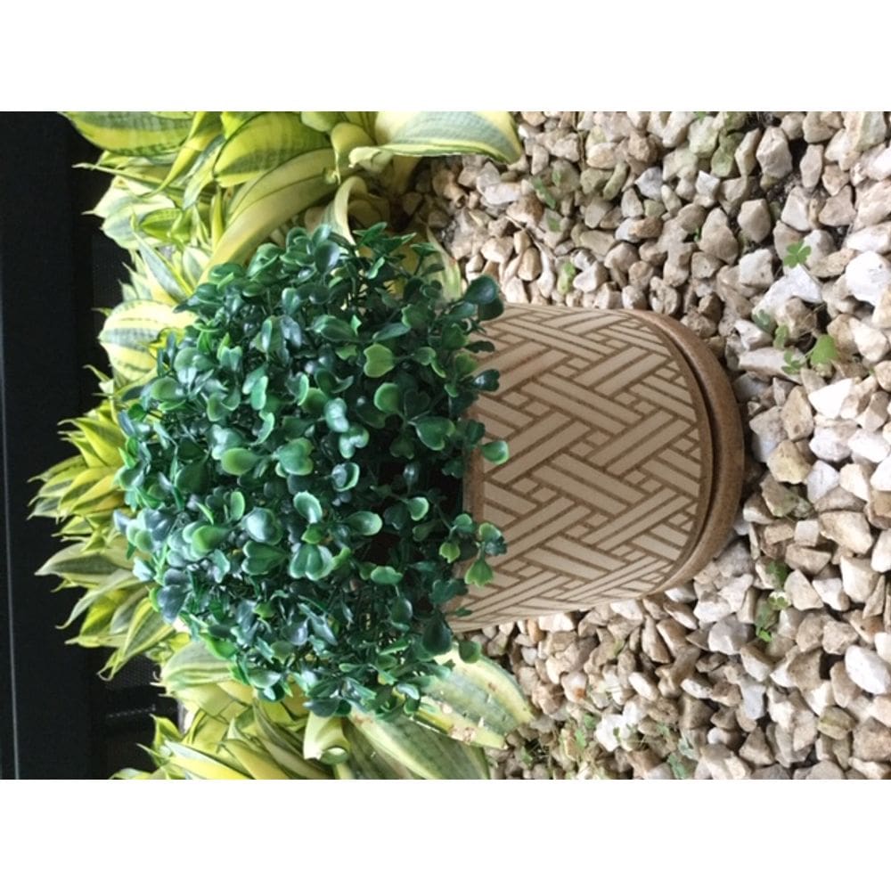 Cachepô decorativoem cerâmica Marrom 12 x 12 x 12 cm