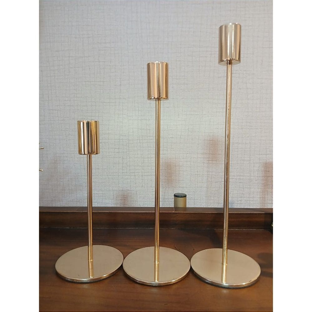 Kit Castiçais em Metal – 3 peças