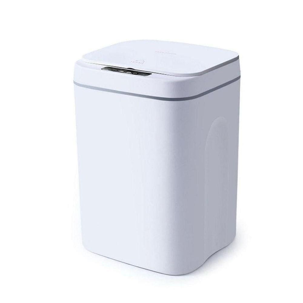 Lixeira Automática Recarregável Com Sensor Inteligente – 12 Litros, Design Moderno - Branca Bivolt