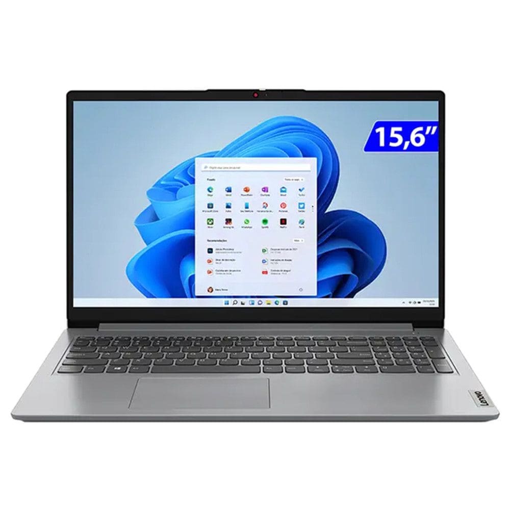 Notebook Lenovo IdeaPad Intel Core i3 W11 8GB 256GB SSD 15.6 Polegadas 82VY000SBR