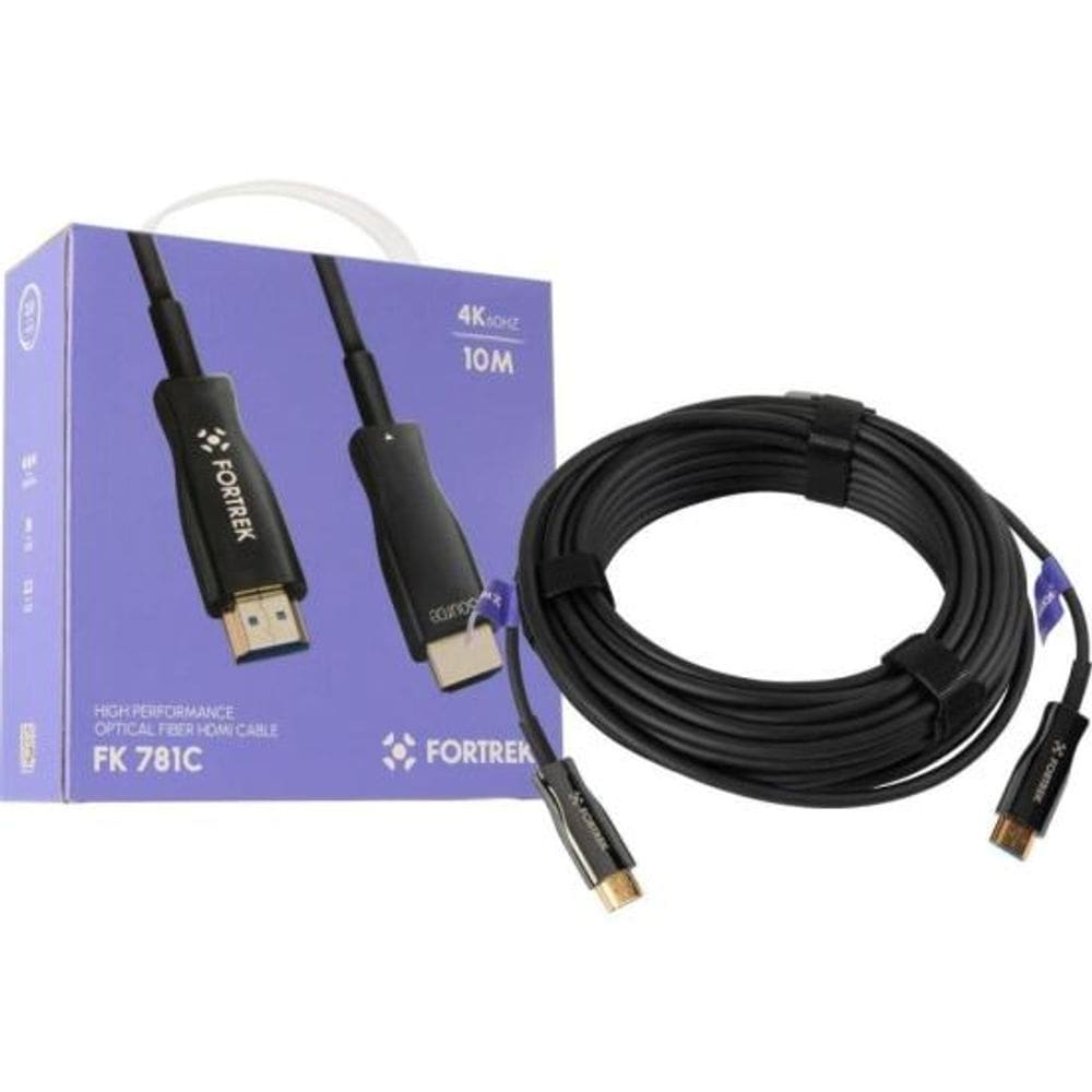 Cabo HDMI Fibra Óptica 4k FK 781C 10m Fortrek