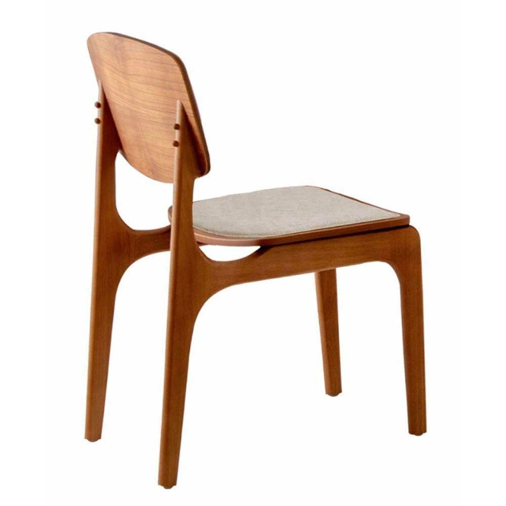 Conjunto Com 2 Cadeiras Malta Moderna Mobília Bouclê 01 Cinamomo Imbuia