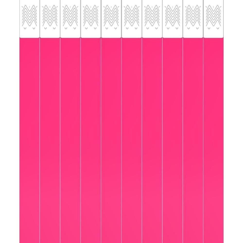 Pulseira de Identificação Tyvek Pink Fluor 50unid Tecnomidia