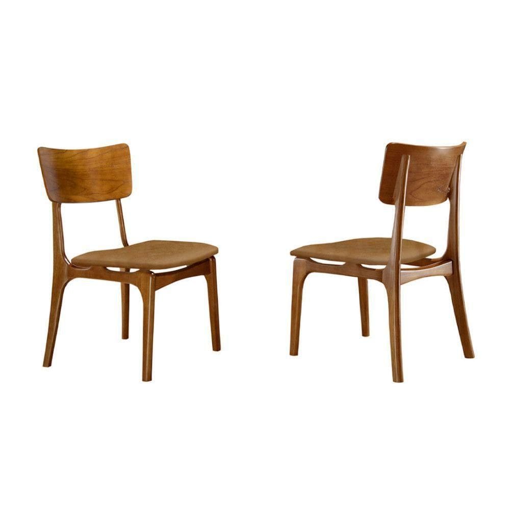 Conjunto 2 Cadeiras De Madeira Viena Gold Star Caramelo Imbuia