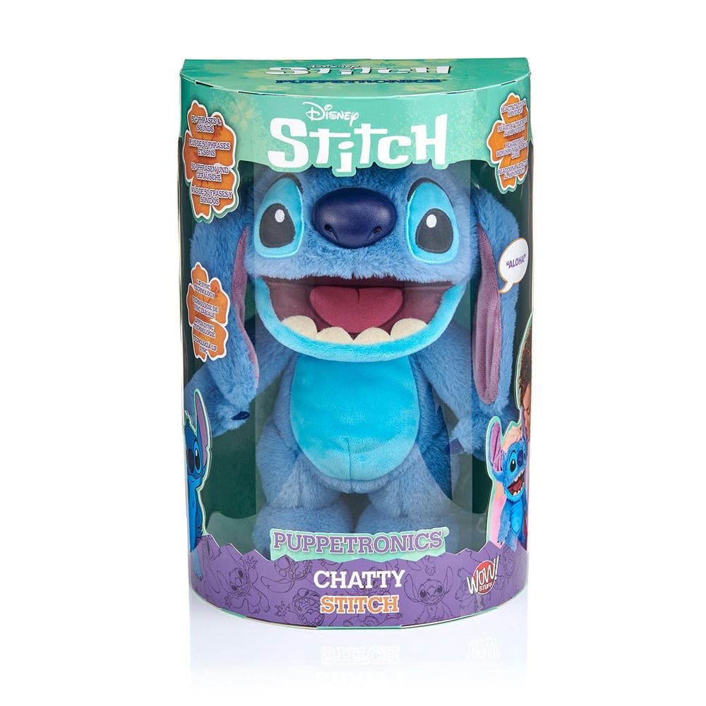 Pelúcia Interativa Stitch (Fantoche) com Som - Stitch Wow