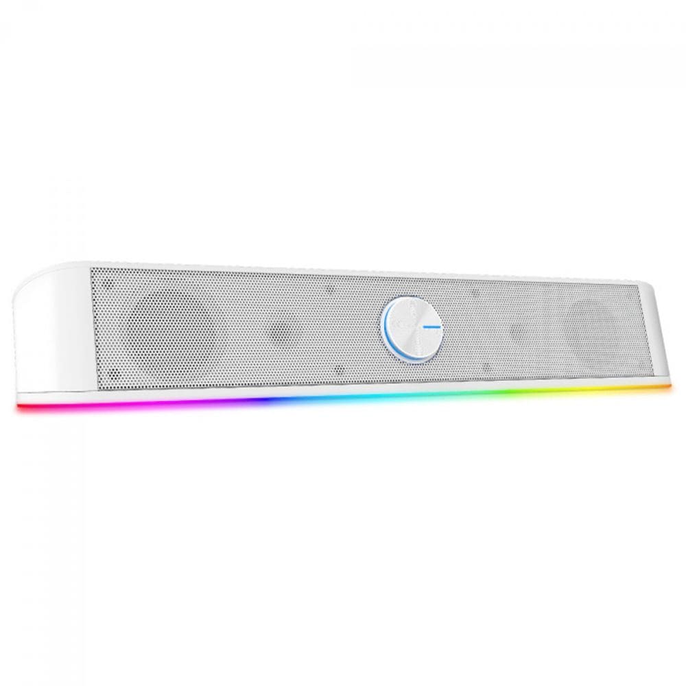 Caixa de Som Redragon Adiemus GS560W USB RGB Branco/Preto