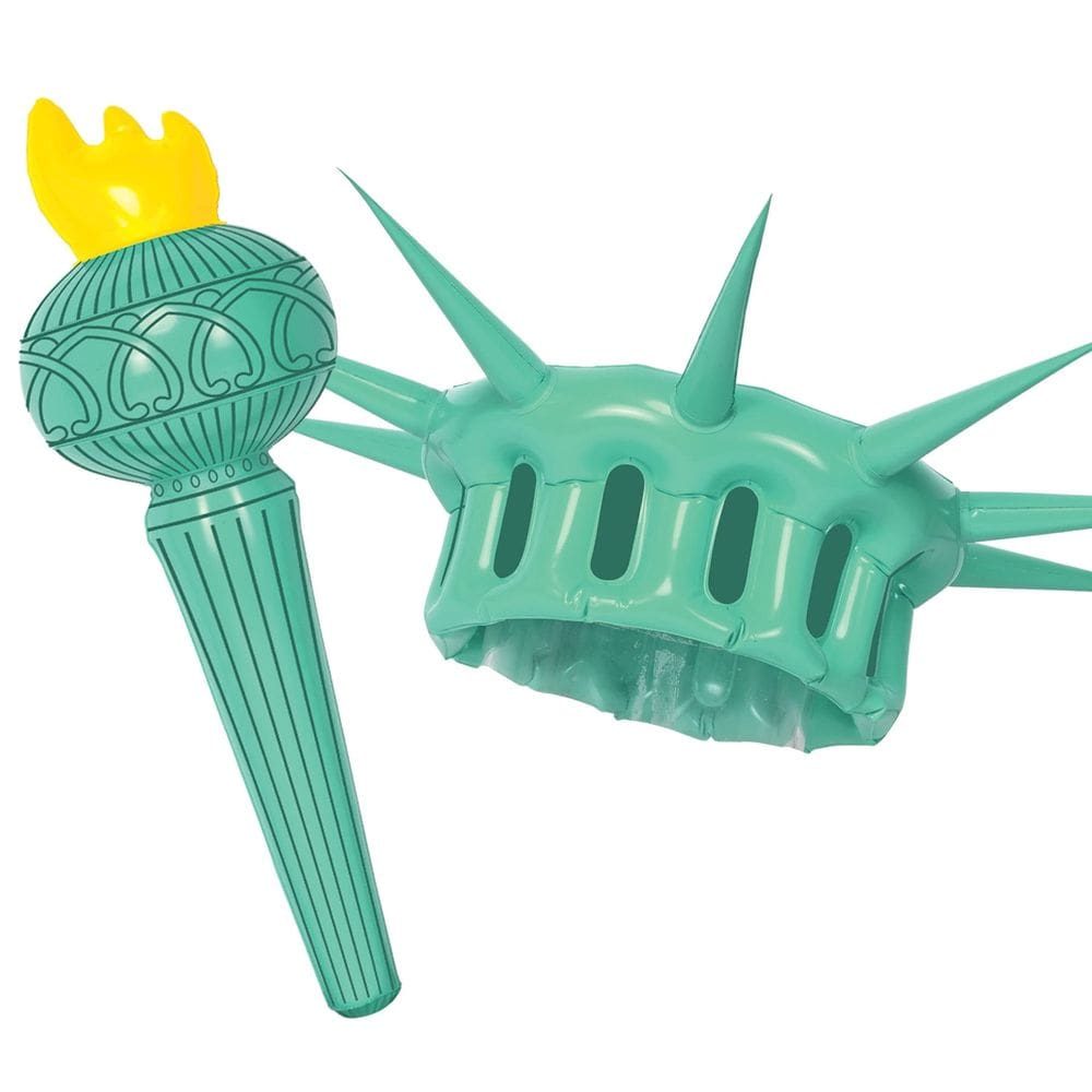 Acessórios para festas patrióticas Beistle Estátua inflável da Liberdade Crown & Torch