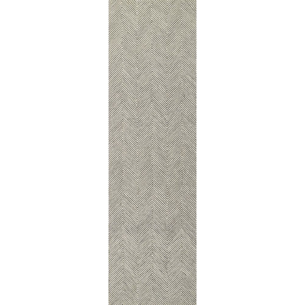 Tapete Area Momeni Charles Wool Tufado à Mão Cinza 70 cm x 240 cm