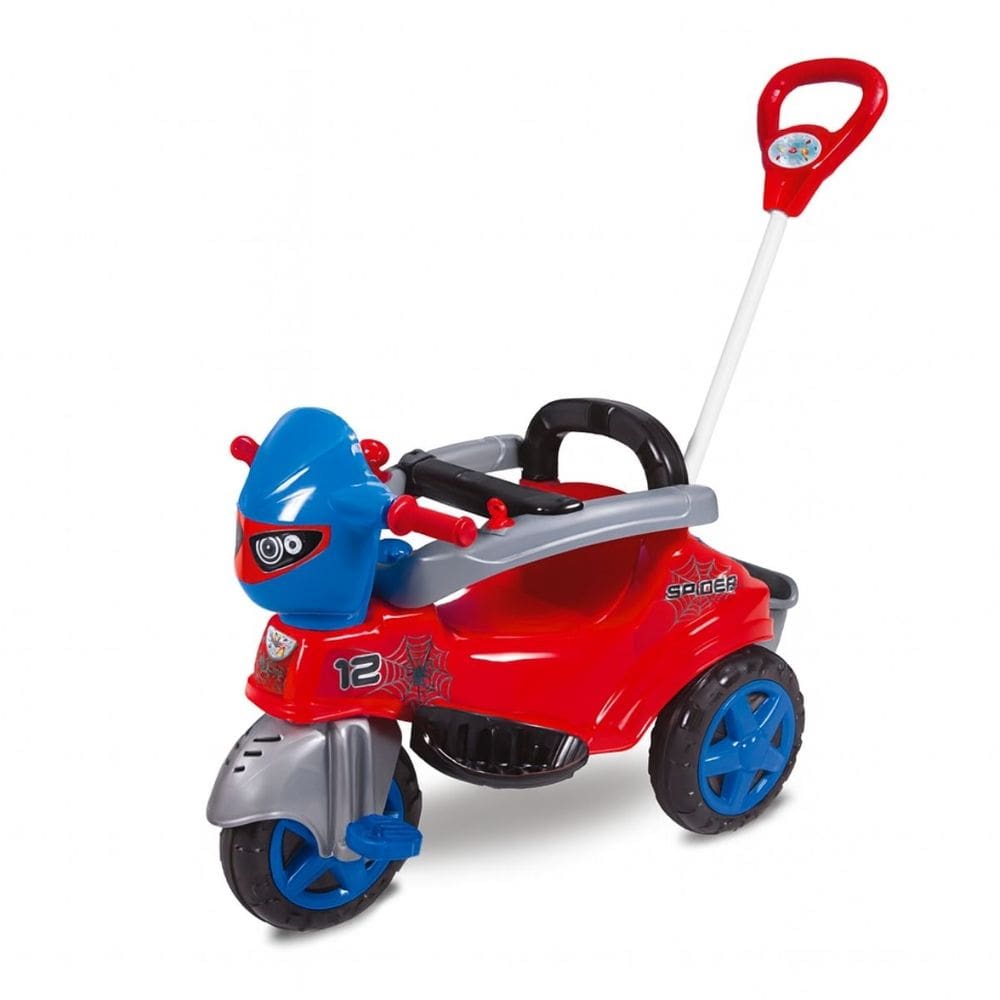 Triciclo Infantil Baby City Passeio Empurrar Spider Bebe