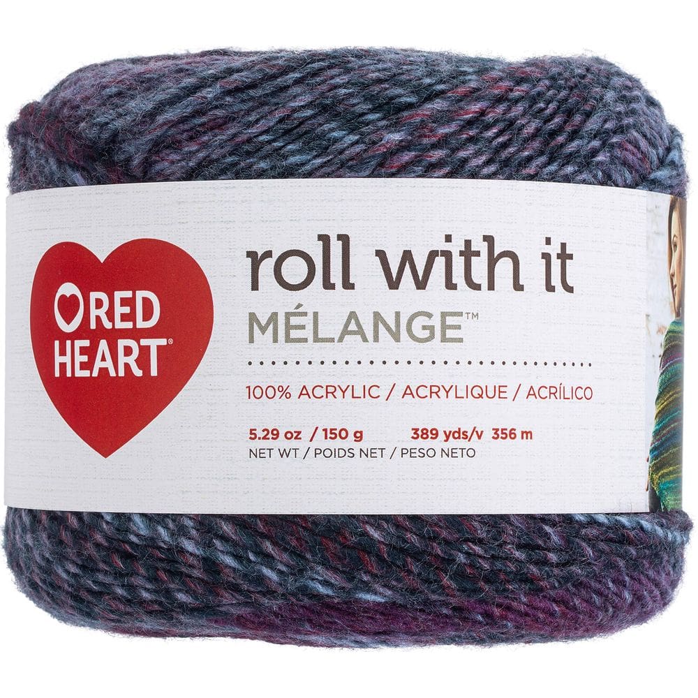 Yarn Red Heart Roll with it Melange, autógrafo 100% acrílico