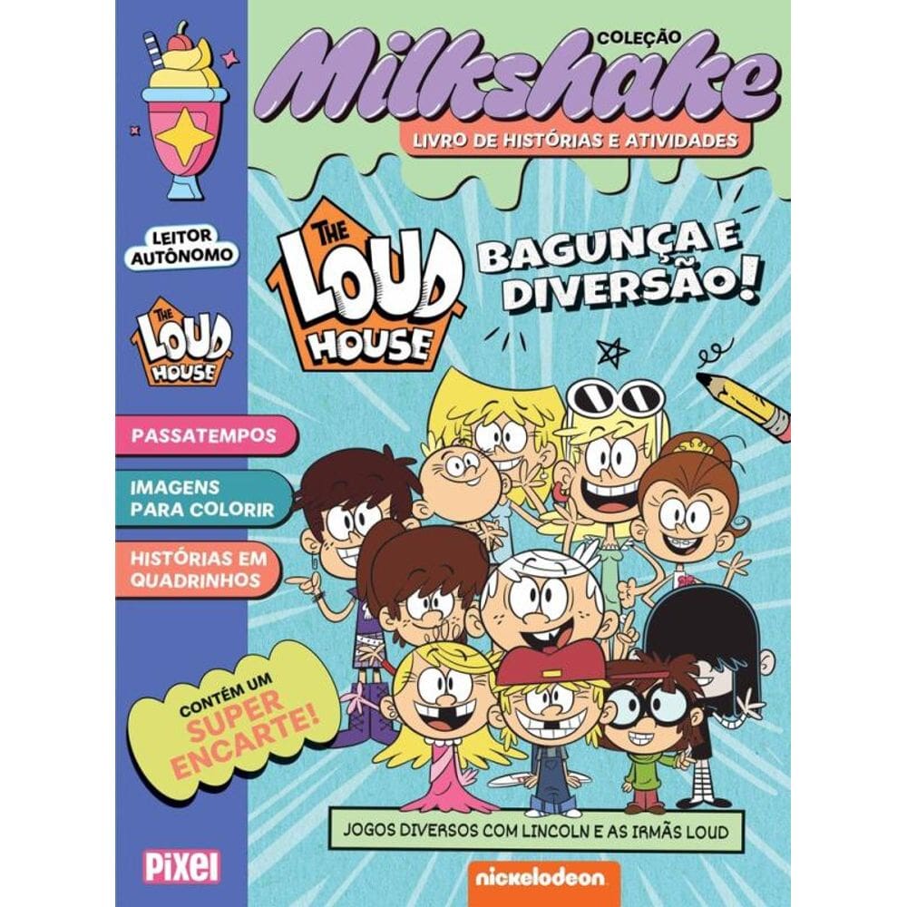 The Loud House: bagunça e diversão! - Coleção Milkshake: Jogos diversos com Lincoln e as irmãs Loud
